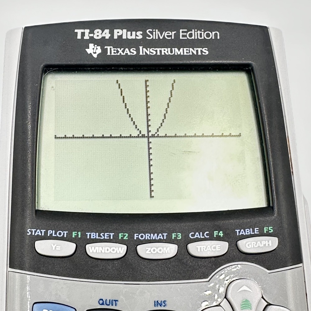 Texas Instruments TI-84 Plus Silver Edition Graphing Calculator Gray Cover WORKS